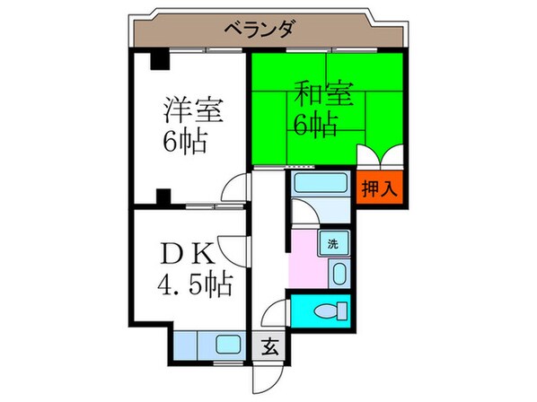 パレアズマ今里の物件間取画像